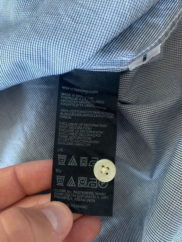 Chemise manches courtes Tommy Hilfiger workear Thibault marine racing garage - photo numéro 7