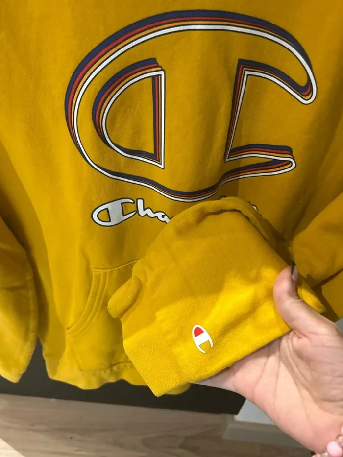 Pull Champion couleur moutarde taille 11-12 ans - photo numéro 2