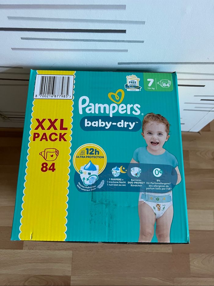 Couche Pampers Baby-dry taille 7 15+ kg 84 couches - photo numéro 5