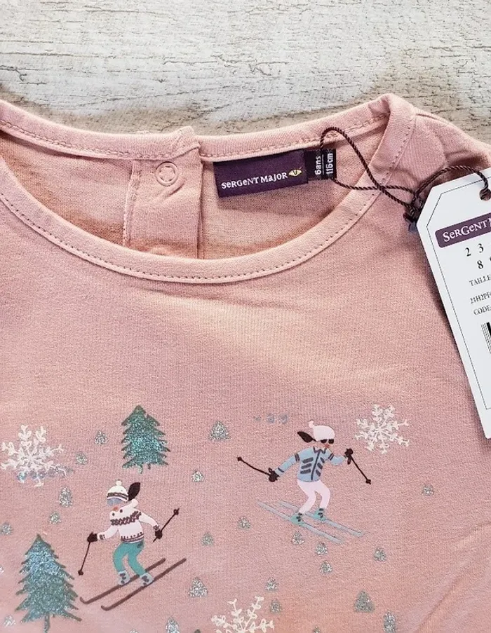 T-Shirt Sergent major 6 ans rose à motifs Blatisette - photo numéro 3