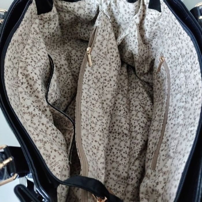 Grand sac craquelé noir Flora Co - photo numéro 4