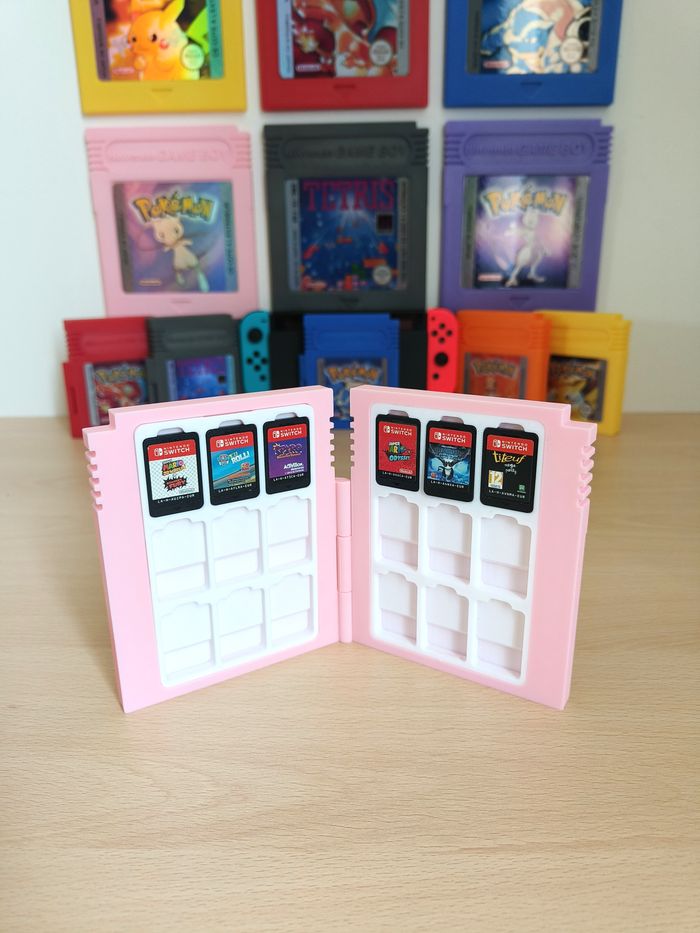 Boite de rangement pour jeux Nintendo switch, style cartouche gameboy pokémon - photo numéro 3