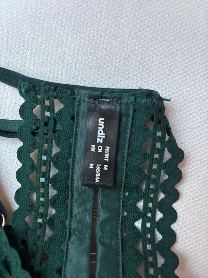 Bralette brassière femme vert foncé neuf - photo numéro 4
