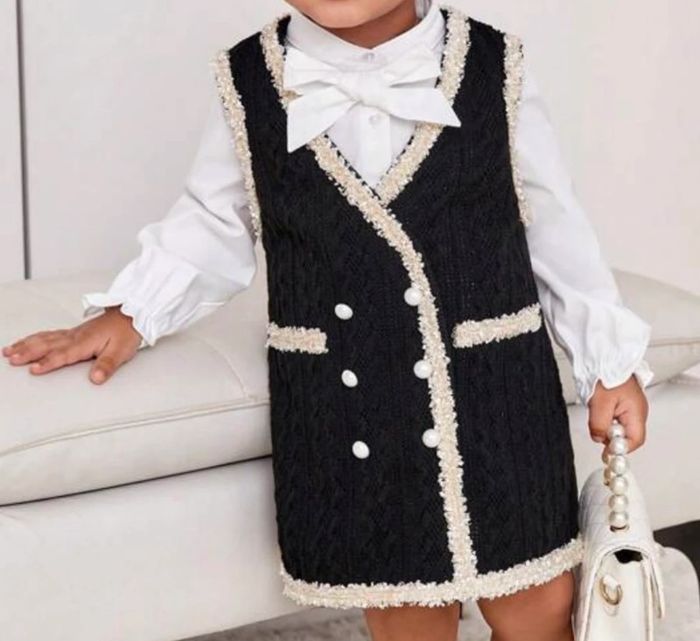🌷Magnifique robe avec chemisier bébé fille taille 6-9 mois🌷 - photo numéro 2