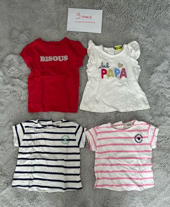 Lot t-shirt 9 mois