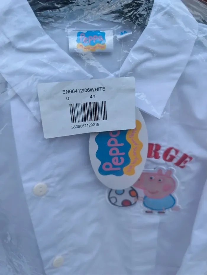 Tablier d'école 4 ans neuf Peppa pig Georges - photo numéro 2