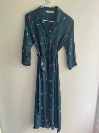Robe fleurie turquoise Intrend – esprit vintage