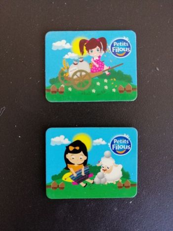 Lot de 2 magnets collector Petits Filous en très bon état