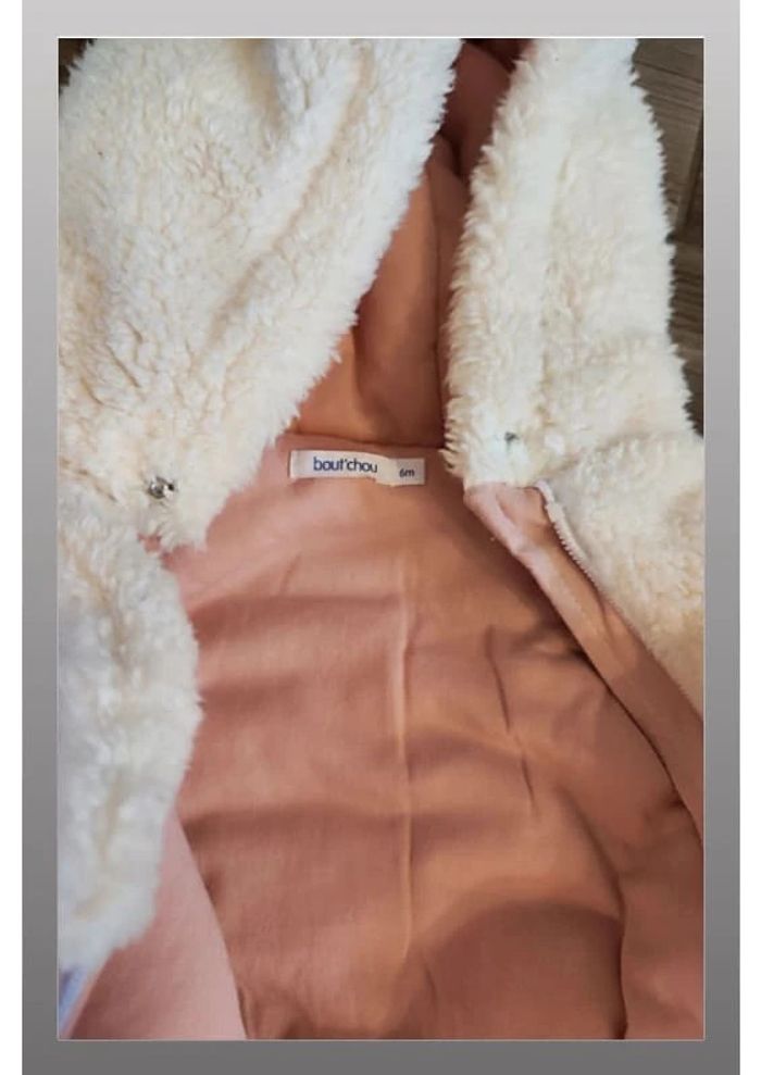 Combinaison avec capuche blanc rose hiver Bout'chou Taille 6 mois - photo numéro 6