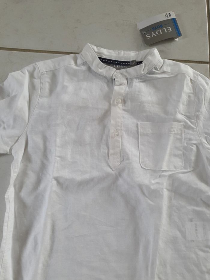 Chemise ML garçon blanche 8 ans Neuf LC1 - photo numéro 4