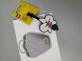 Porte clés sac à dos Lego, Botanicals Orchidee