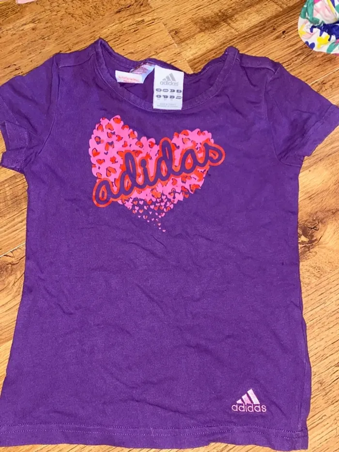 T shirt adidas violet - photo numéro 2