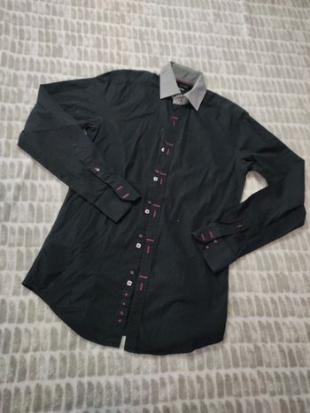 Chemise noire manches longues slim fit OWK taille 38