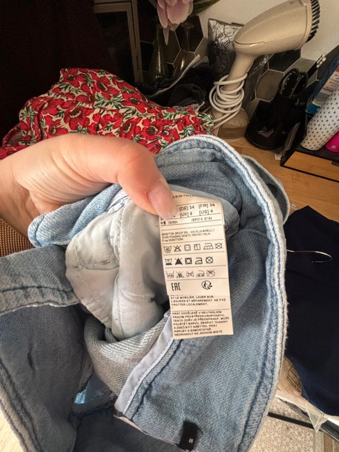 💙 très beau pantalon taille haute - Sisley - T36 - photo numéro 6