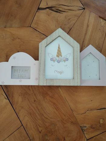 Cadre licorne 3 photos  chambre enfant