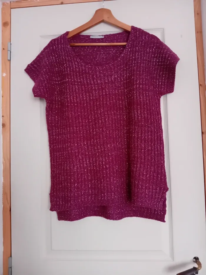 Pull en laine sans manche femme taille 38/40 - photo numéro 2