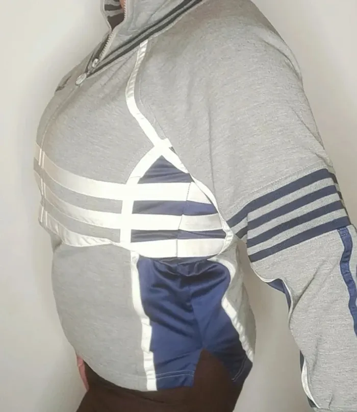 Sweat zippé Adidas gris, enfant, unisexe - photo numéro 8
