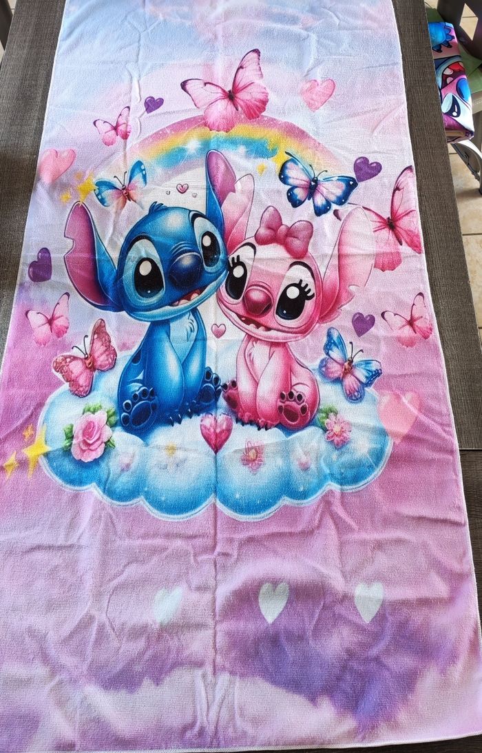 Drap de plage personnalisé stitch - photo numéro 2