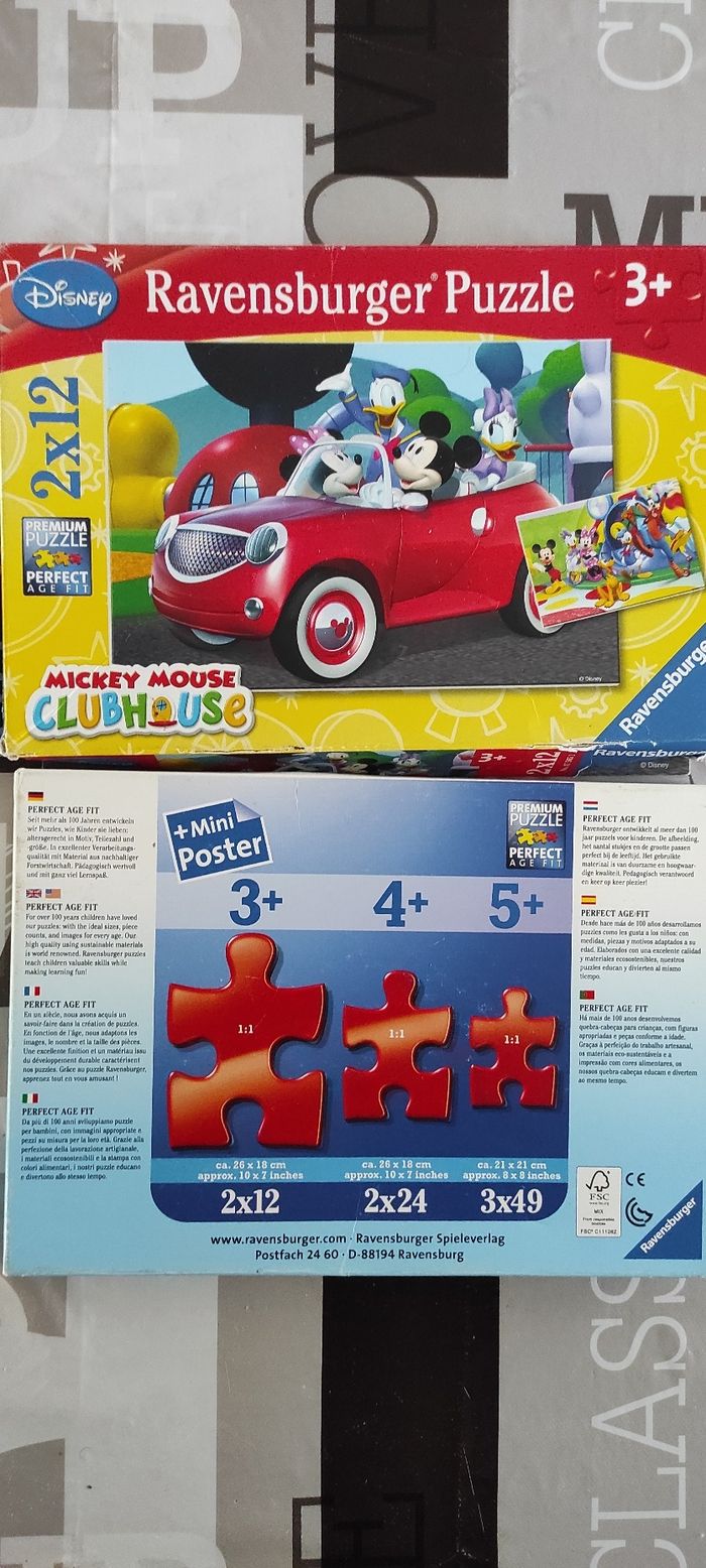Lot deux puzzles 12 pièces Disney - photo numéro 2