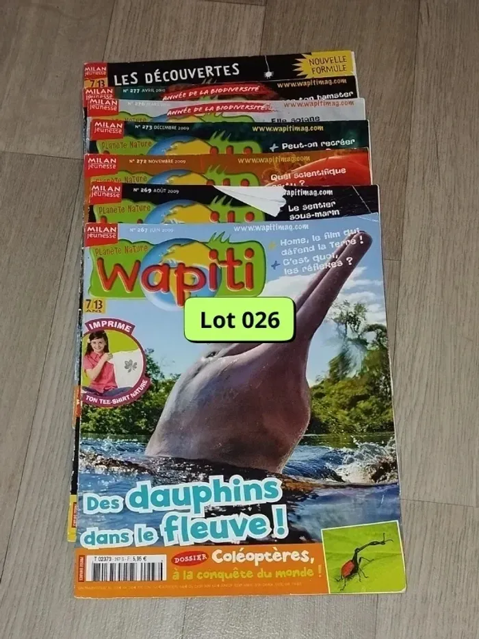 Lot de 7 magazines Wapiti année 2009-10 L026