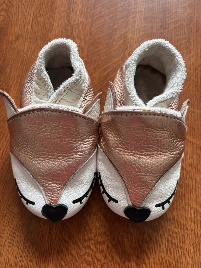 Chaussons en cuir Bibalou renarde