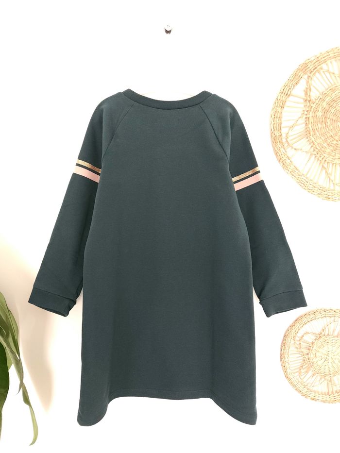 Robe sweat légère verte "Little Artist" Vertbaudet 4 Ans - photo numéro 4