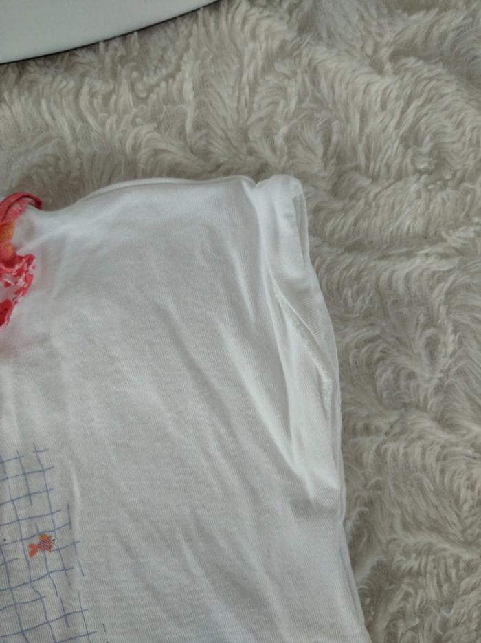 Tee shirt chemise manches courtes Fille 6 mois Poissons Sergent Major Naivonne 100% coton - photo numéro 6