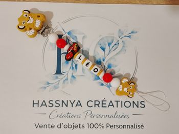 Attache tétine personnalisée 