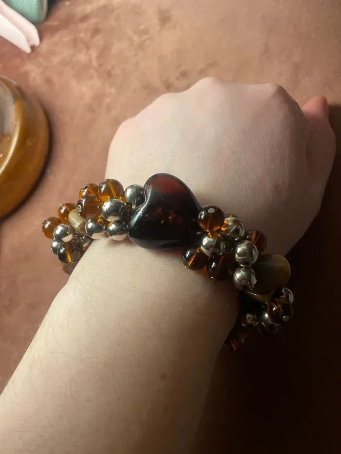 Bracelet vintage pierre et verre - photo numéro 5