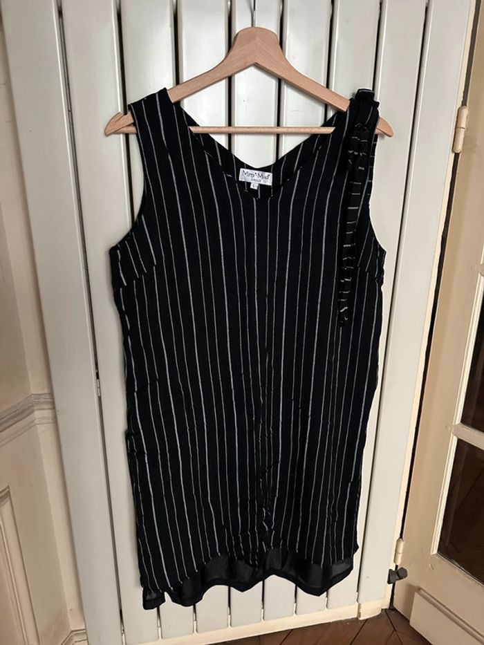 Robe vintage a noeud rayee noir et blanc L mimi-mua