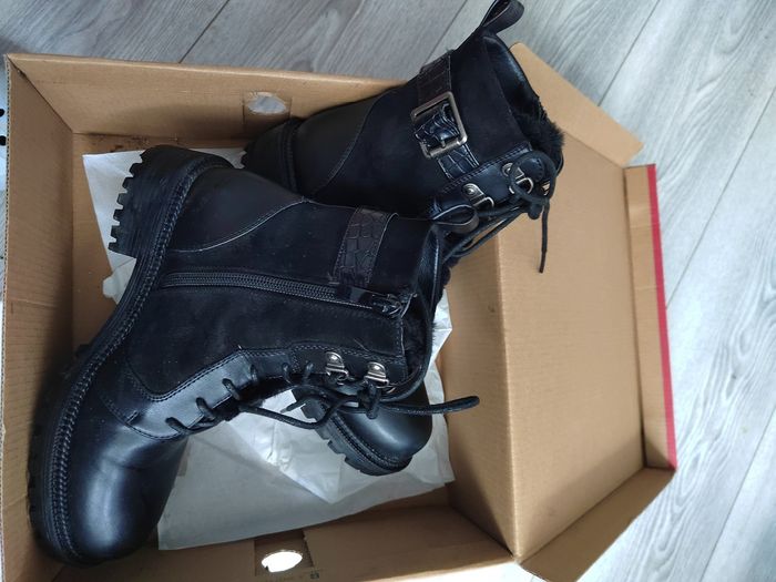 Bottines femme bi matière - photo numéro 2