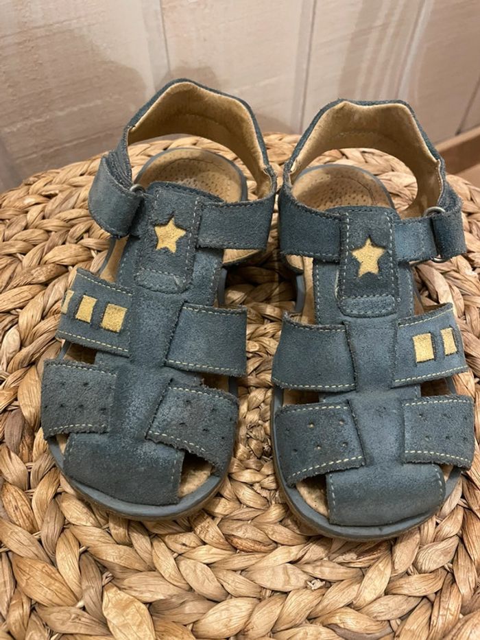 Sandales cuir bleu - Citrouille et compagnie - P30 - photo numéro 2