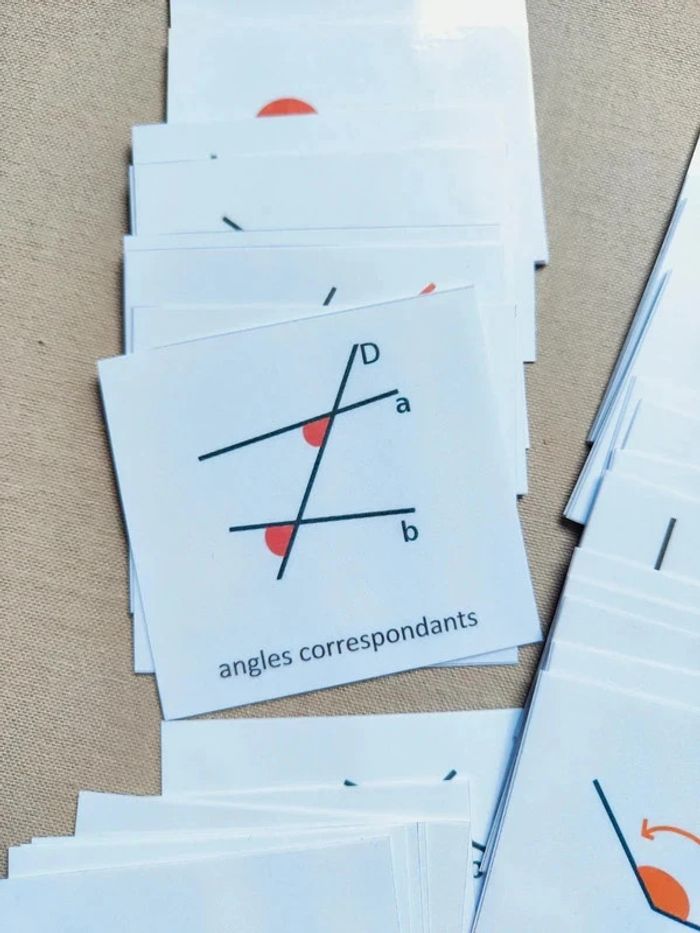 48 cartes de nomenclature de géométrie sur les angles - photo numéro 3
