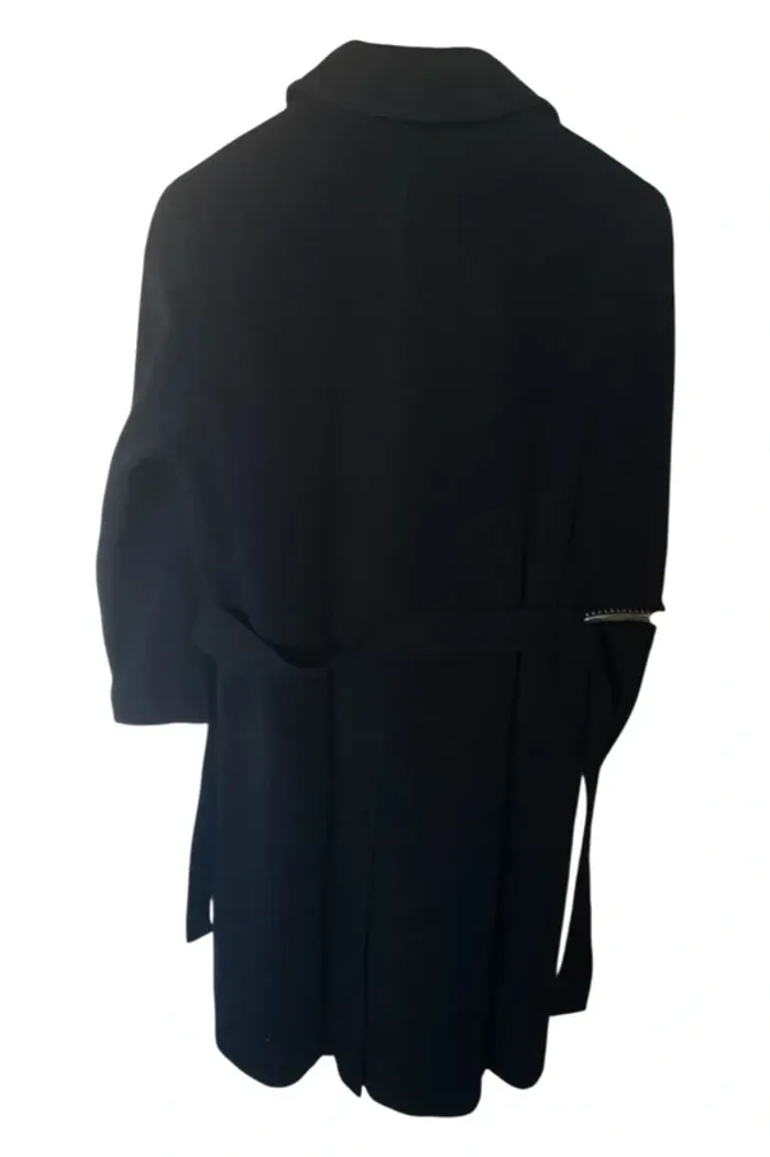 Manteau long croisé noir vintage Celio taille 50 - photo numéro 3