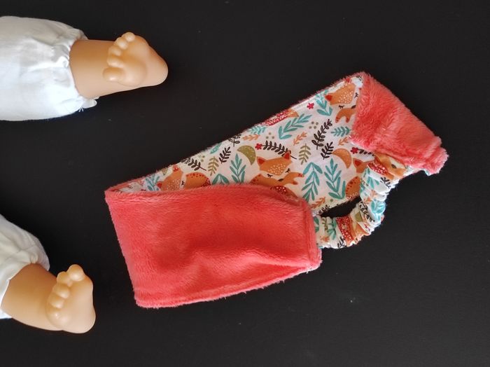 🦊 Bandeau fille 5 ans – Réversible – Motif renard – Fait main - photo numéro 3