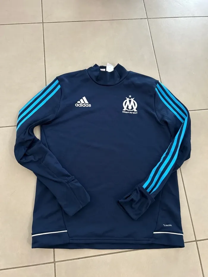 Sweat-shirt d'entraînement OM Adidas 2017-2018 taille 13-14 ans