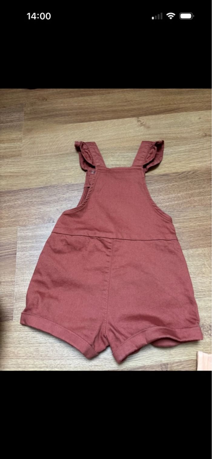 Jolie ensemble combi short été et tee shirt fille obaibi 23 mois - photo numéro 5