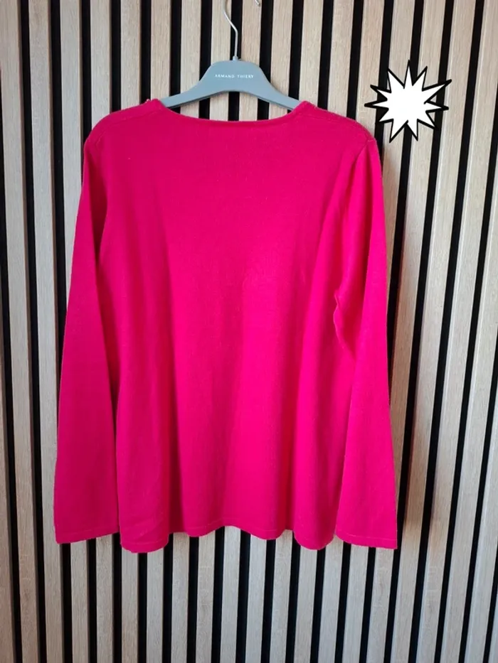 Pull rose framboise perlée Canda T 38 - photo numéro 8