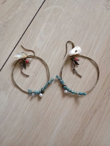Boucles d'oreilles style créoles bronze