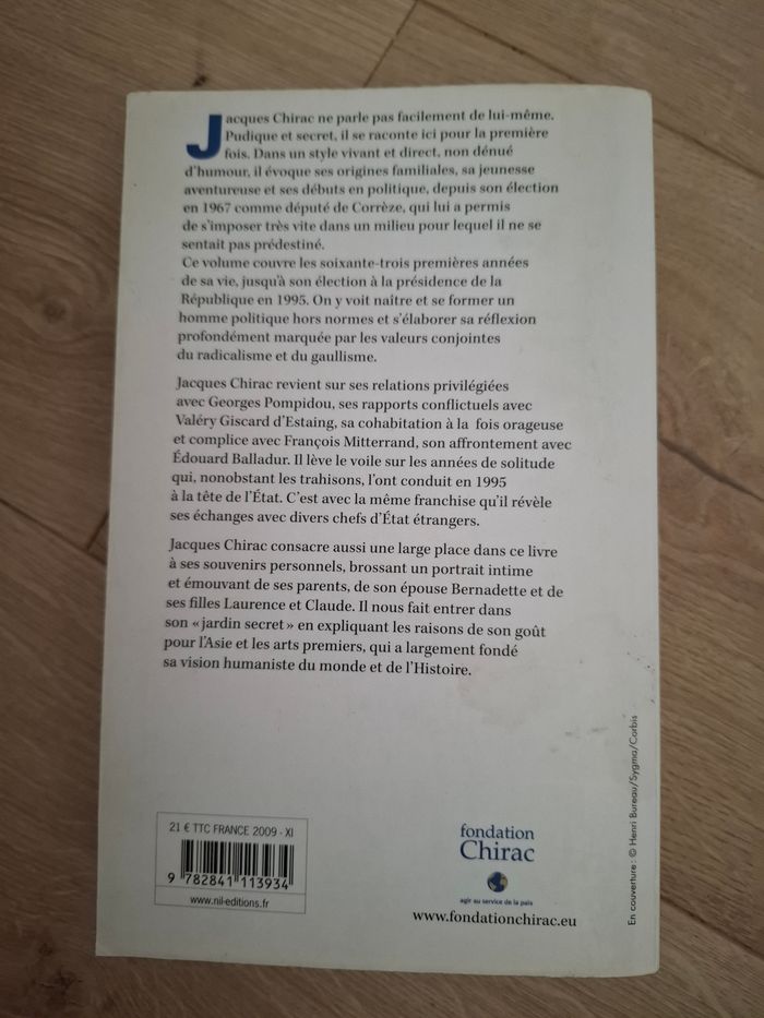 Mémoires de Jacques Chirac Chaque pas doit être un but en bon état - photo numéro 2