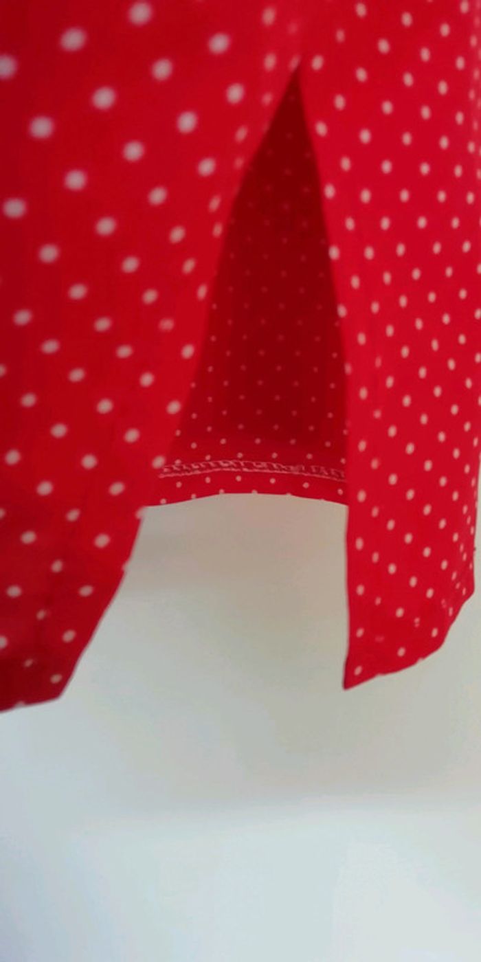 Chemisier rouge à pois - photo numéro 3