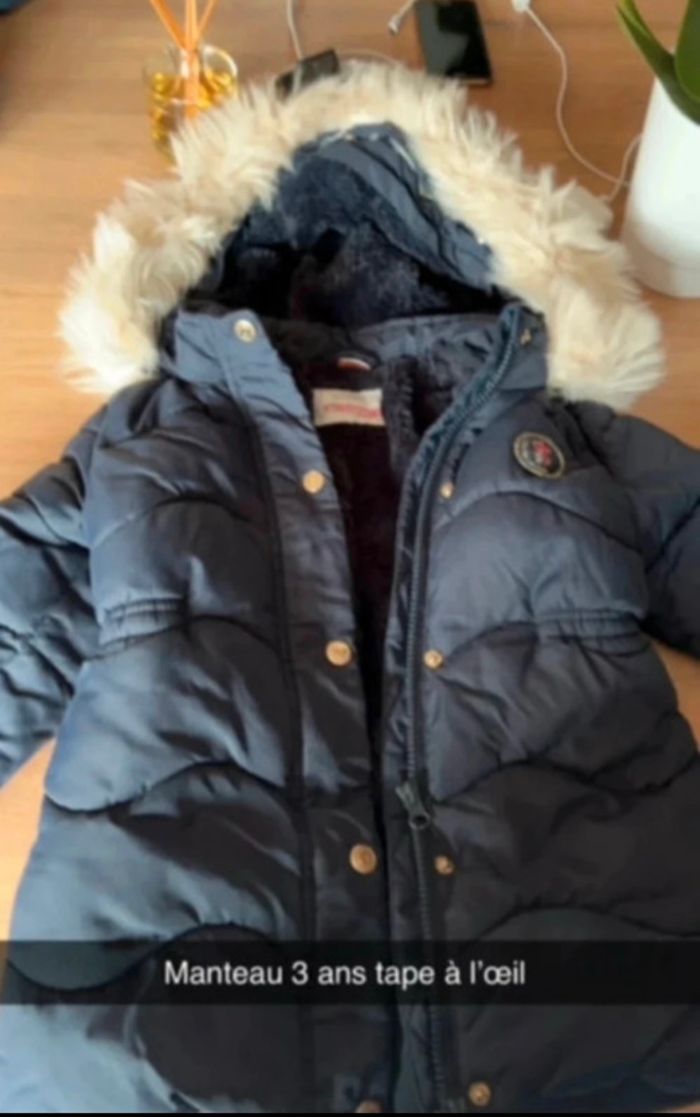 Manteau 3 ans tape à l’œil