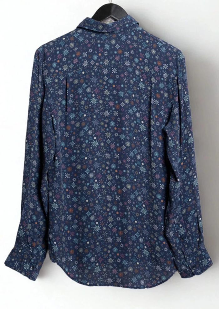 Chemise à motifs bleue en soie silk shirt Zadig & Voltaire Taille M - photo numéro 6