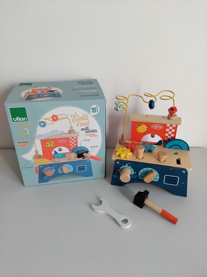 ETABLI en Bois Eveil Multi Activités VILAC 18 mois 🧮
