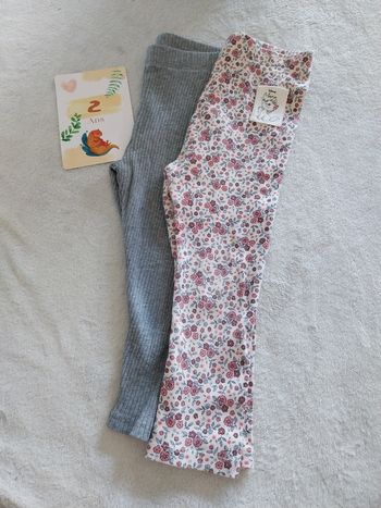 Lot 2 legging 2 ans 