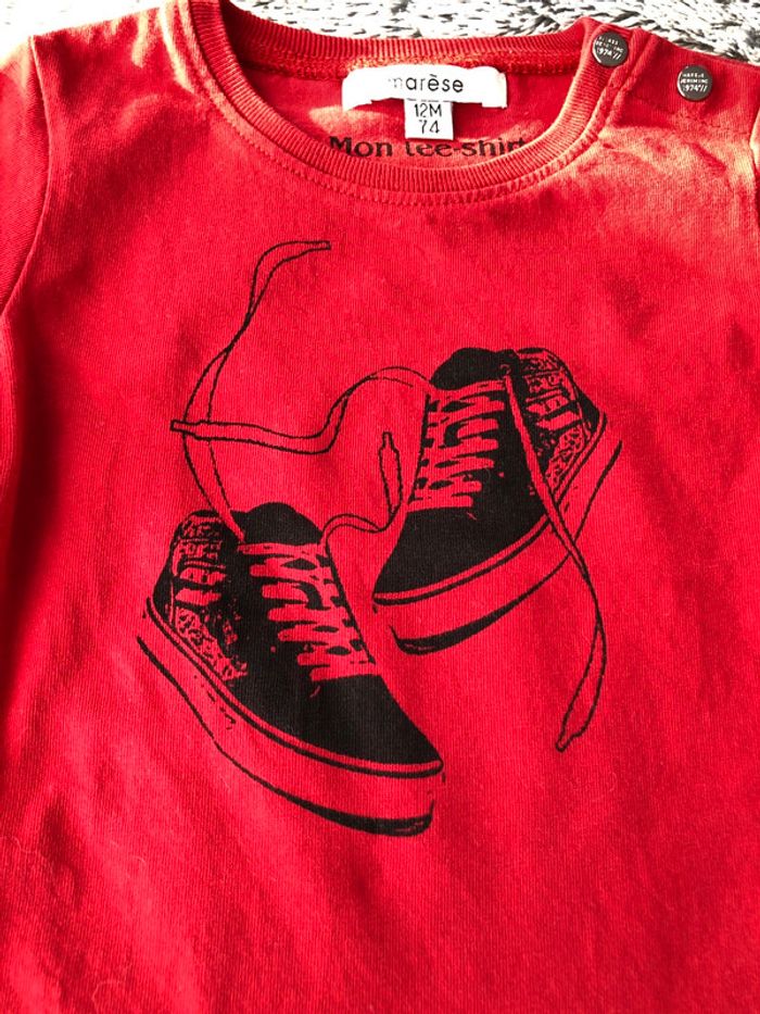 Tee shirt rouge basket Marèse G12m - photo numéro 3