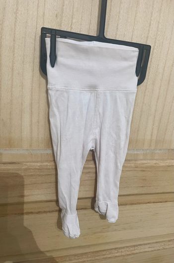 Leggings fille rose pale avec pieds 1 - 2 mois 56 cm