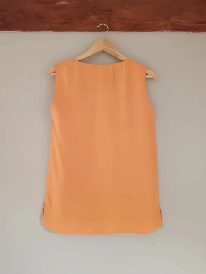 Débardeur orange soie - photo numéro 5