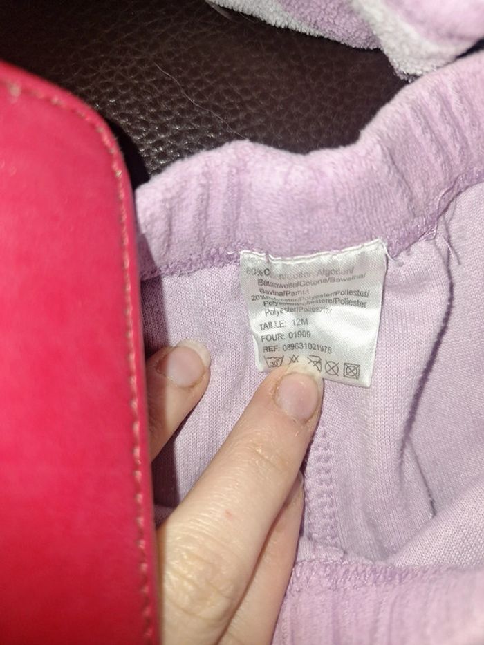 Pyjamas violet 2 pièces 1ans - photo numéro 2