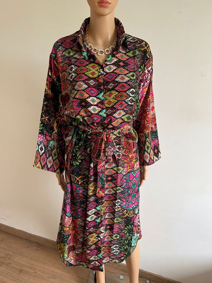 Robe mi longue neuve en soie Trebol taille S/M